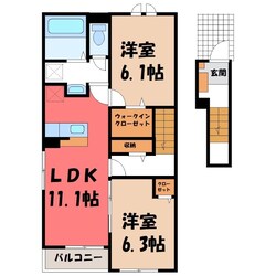 チェリーST Aの物件間取画像